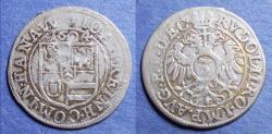 World Coins - Germany, Hanau, Johann Reinhard I / Rudolf II 1604, Silver 3 Kreuzer