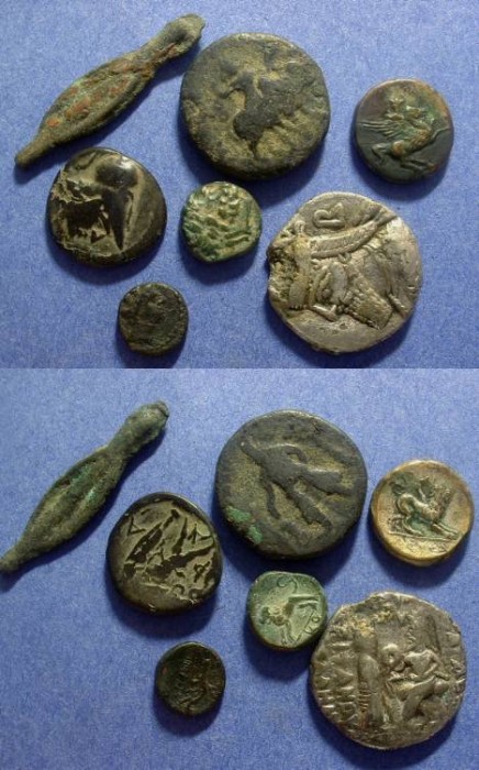 Ancient Coins - Mixed bag of Greek to Indo-Greek - 7 coins