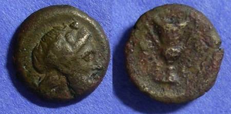 Ancient Coins - Cyclades – Naxos AE17 – Circa 350 BC  