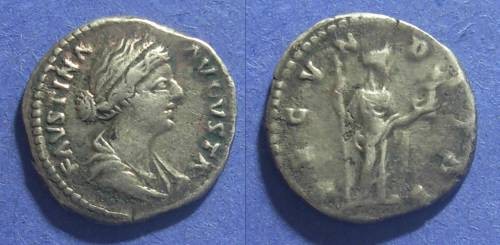 Ancient Coins - Roman Empire, Faustina Jr D. 175 AD, Denarius