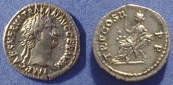 Ancient Coins - Trajan 98-117AD Denarius