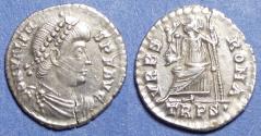 Ancient Coins - Roman Empire, Valens 364-378, Silver Siliqua
