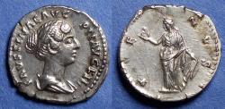Ancient Coins - Roman Empire, Faustina Jr 147-175, Silver Denarius