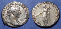 Ancient Coins - Roman Empire, Trajan 98-117, Silver Denarius
