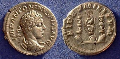 Ancient Coins - Elagabalus 218-222 Denarius with Legionary Standards reverse