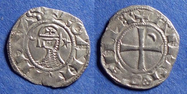 World Coins - Crusader states: Antioch, Bohemond III 1163-1201, Billon Denier