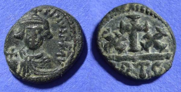 Ancient Coins - Byzantine Empire – Constans II 641-668AD ½ Follis of Carthage