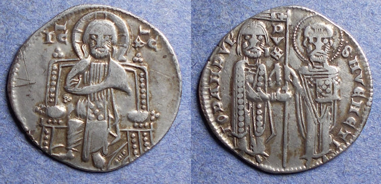 Venice, Giovanni Dandolo 128089, Silver Grosso European Coins