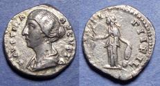 Ancient Coins - Roman Empire, Faustina Jr 147-175, Silver Denarius