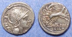 Ancient Coins - Roman Republic, F Flamini Cilo 109-108 BC, Silver Denarius