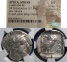 Ancient Coins - Attica, Athens 440-404 BC, Silver Tetradrachm