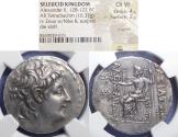 Ancient Coins - Seleucid Kingdom, Alexander II Zabinas 128-122 BC, Silver Tetradrachm