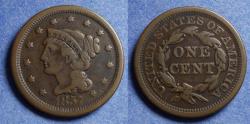 Us Coins - United States,  1857 Large Date,  Braided Hair Cent