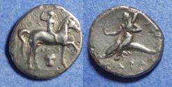 Ancient Coins - Calabria, Tarentum 280-272 BC, Silver Nomos