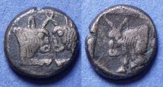 Ancient Coins - Caria, Uncertain mint 450-400 BC, Silver Diobol