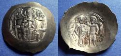 Ancient Coins - Byzantine Empire, Isaac II Angelus 1185-1195, Electrum Aspron Trachy