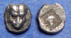 Ancient Coins - Thraco-Macedonian, Uncertain city.  Pantikapaion (?) 480-450 BC, Silver Tetartemorion