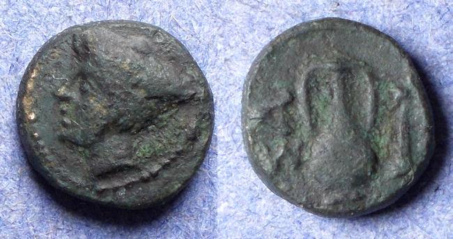 Ancient Coins - Thrace, Sestos Circa 300 BC, Bronze AE10