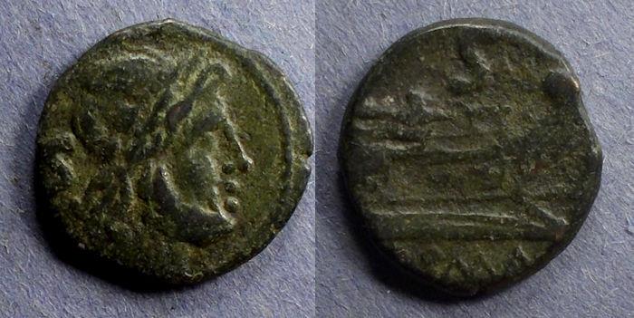 Ancient Coins - Roman Republic, Anonymous 91 BC, Semis