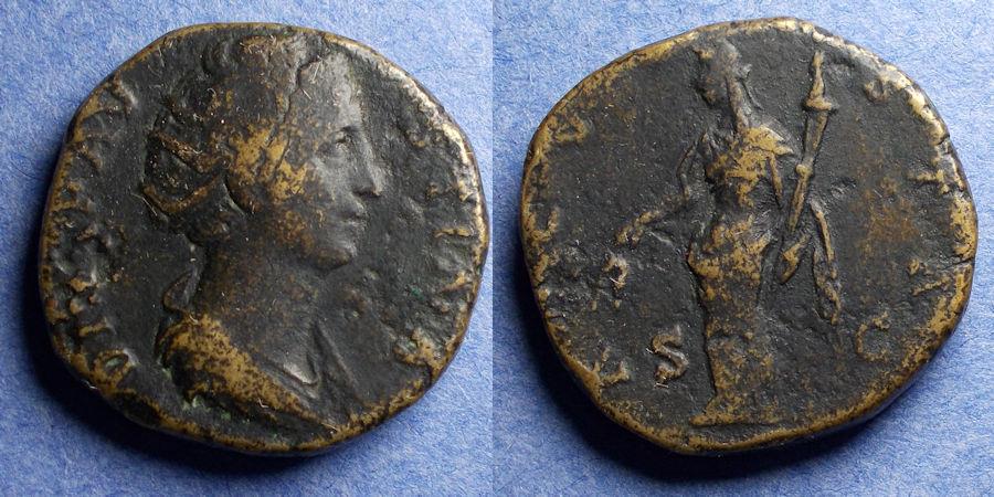 Ancient Coins - Roman Empire, Faustina Sr Died 141, Sestertius