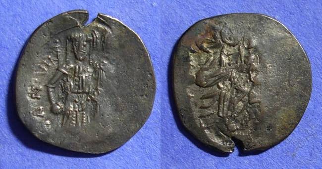 Ancient Coins - Bulgarian imitative trachy of the Byzantine emperor Manuel 1143-1180