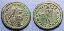 Ancient Coins - Roman Empire, Constantius I (as Caesar) 293-305, Silvered Bronze Follis