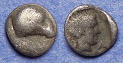 Ancient Coins - Caria, Kasaloba 450-400 BC, Silver Hemiobol