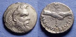 Ancient Coins - Roman Republic, C Vibius Pansa & Albinus Bruti f 48 BC, Silver Denarius