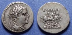 Ancient Coins - Bactria, Eucratides 170-145 BC, Silver Drachm
