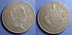 World Coins - Hungary, Ferdinand I 1846B, Silver 20 Krajczar