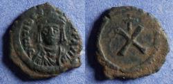 Ancient Coins - Byzantine Empire, Tiberius II Constantine 578-582, Bronze Decanummi