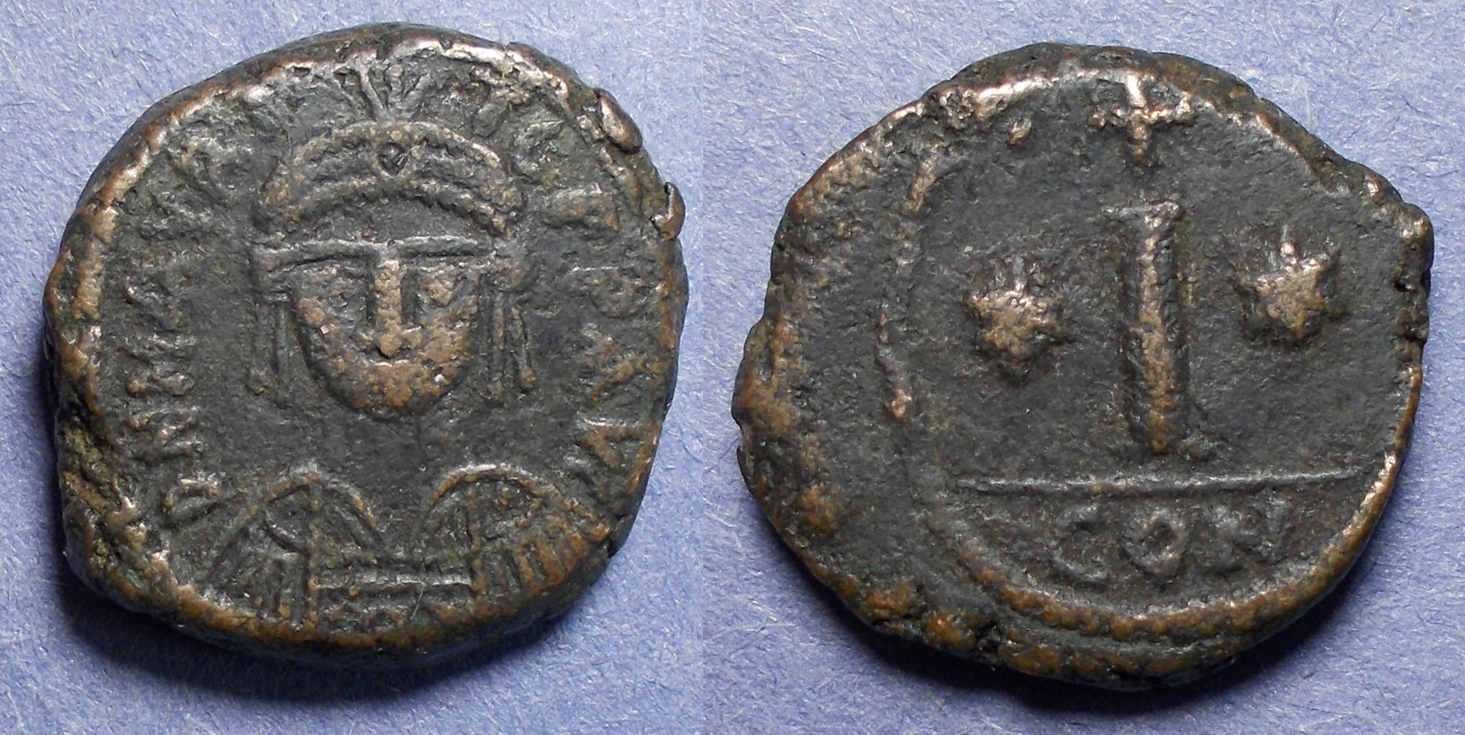Byzantine Empire, Maurice Tiberius 582-602, Bronze Decanummium