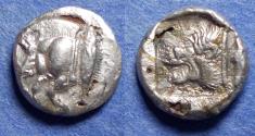 Ancient Coins - Mysia, Kyzikos Circa 450 BC, Silver coated bronze Fourree Trihemiobol