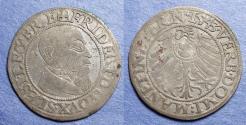 World Coins - Germany, Silesia-Liegnitz-Brieg, Friedrich II 1543, Silver Groschen