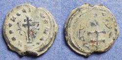 Ancient Coins - Byzantine Empire, 19mm Circa 900 AD, Lead Seal