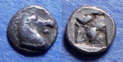 Ancient Coins - Aeolis, Kyme 480-450 BC, Silver Hemiobol
