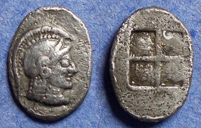 Ancient Coins - Macedonia, Akanthos 500-470 BC, Silver Diobol
