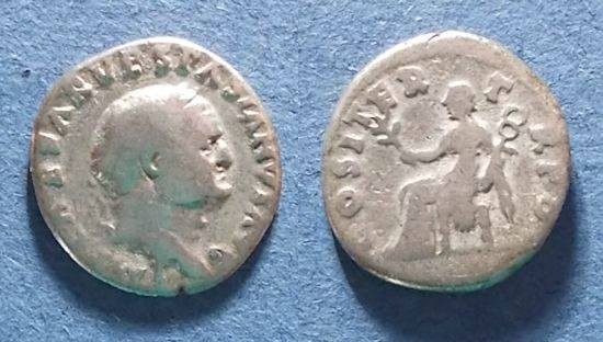 Ancient Coins - Roman Empire, Vespasian 69-79 AD, Denarius