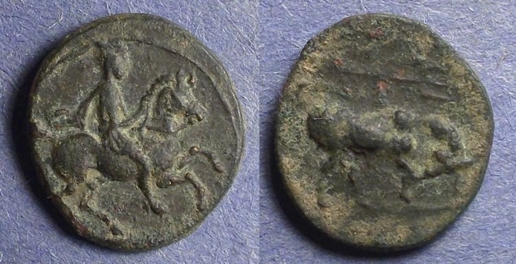 Ancient Coins - Thessaly, Krannon Circa 350 BC, AE14