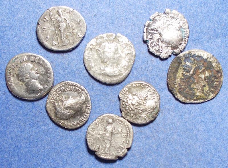 Group of Roman Silver, 8 coins 1st Century to 249, | Lots & Collections