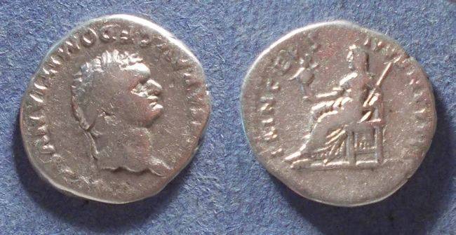 Ancient Coins - Roman Empire, Domitian (as Caesar) 69-81, Denarius