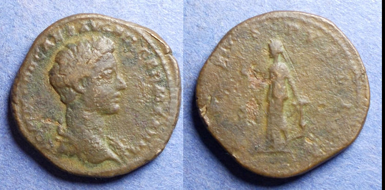 Roman Empire, Commodus (as Caesar) 166-177, AE Aes | Roman Imperial Coins