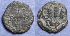 Ancient Coins - Judaea, Agrippa I 37-44 AD, Bronze Prutah