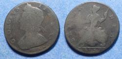 World Coins - United Kingdom, George II 1731, Copper Half Penny