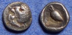 Ancient Coins - Ionia, Miletos 420-390 BC, Silver Tetartemorion