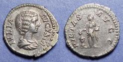 Ancient Coins - Roman Empire, Julia Domna 193-217, Silver Denarius