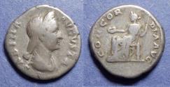 Ancient Coins - Roman Empire, Sabina 128-137, Silver Denarius