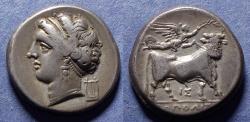 Ancient Coins - Campania, Neapolis 275-250 BC, Silver Nomos