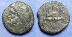 Ancient Coins - Sicily, Syracuse, Hieron II 275-215 BC, Bronze AE19