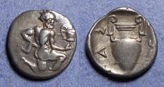 Ancient Coins - Islands off of Thrace, Thasos 412-404 BC, Silver Trihemiobol